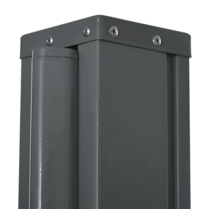 Store latéral brise-vue paravent rétractable dim. 3L x 1,6H m métal polyester imperméable anti-UV haute densité 180g/m² noir