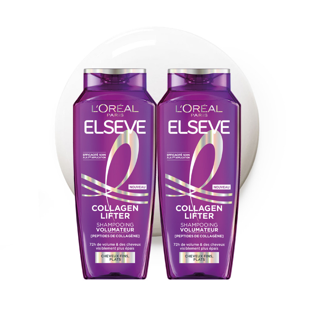 L'Oréal Paris Elseve Collagen Lifter Lot de 2 Shampooing Volumateur 250ml