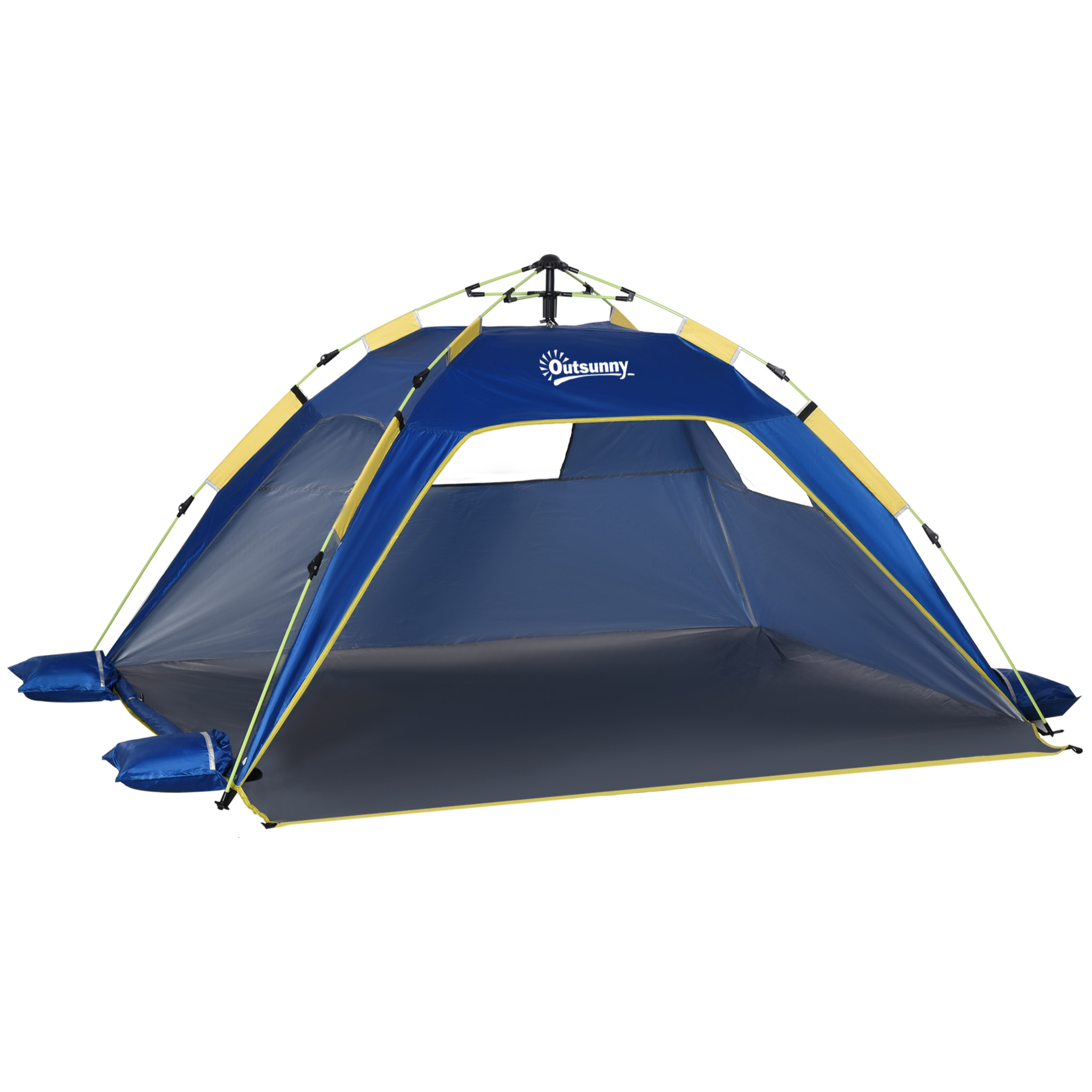 Tienda de Playa Plegable Carpa de Playa Pop-up para 1-2 Personas con Protección UV Impermeable Bolsa de Transporte para Parque Camping 220x173x120 cm Azul Oscuro