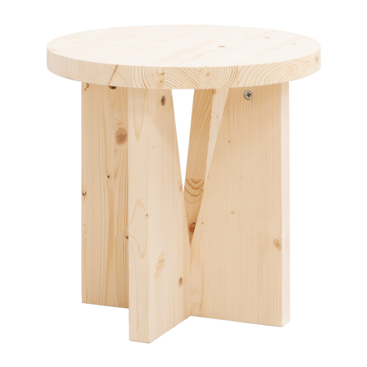 Table de chevet en bois massif en ton naturel de 40x40cm Hauteur: 40 Longueur: 40 Largeur: 40