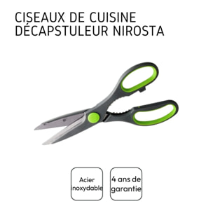 Ensemble de 2 Ciseaux de cuisine décapsuleur Nirosta