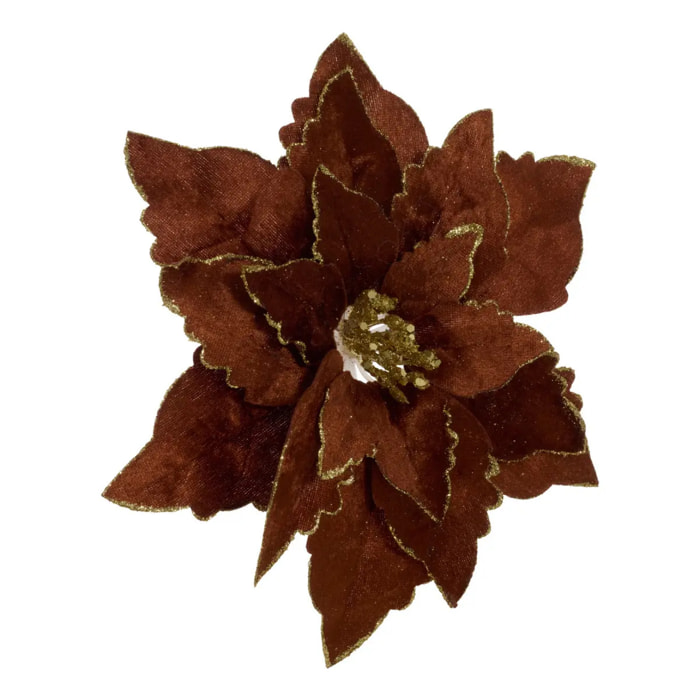 SDN POINSETTIA CUIVRE VEL 24CM