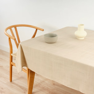 Nappe anti-taches au toucher tissu Beige Medio