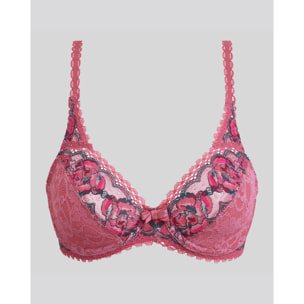 Sujetador con aros de encaje reciclado floral