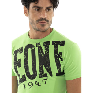 T-shirt uomo Leone 1947 Apparel con maxi logo vintage. Stile deciso.