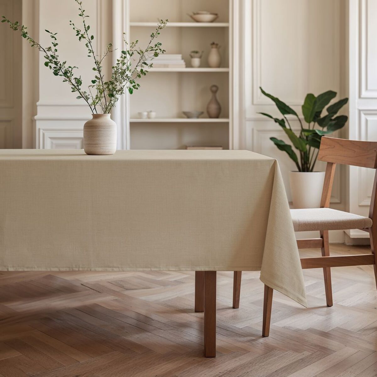 Mantel antimanchas BRIA TAUPE - 100% algodón