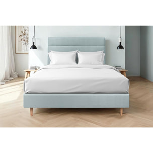 Tete de lit Bandes Horizontales Velours - Rembourrée A poser