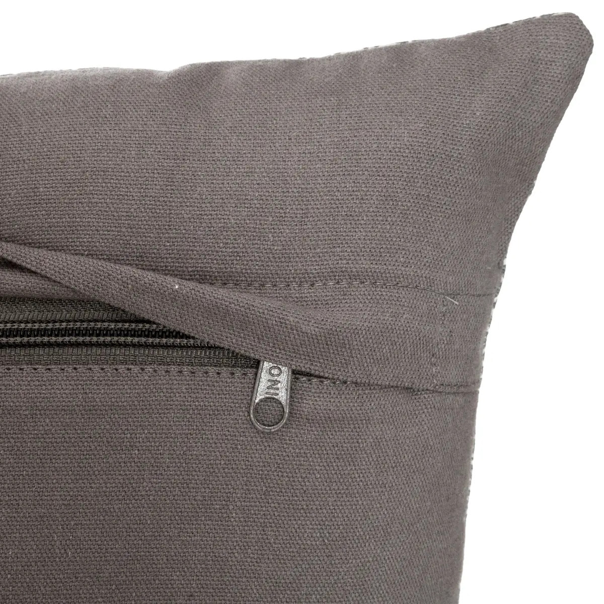 Coussin - motifs otto - coton - gris - 30X50 cm