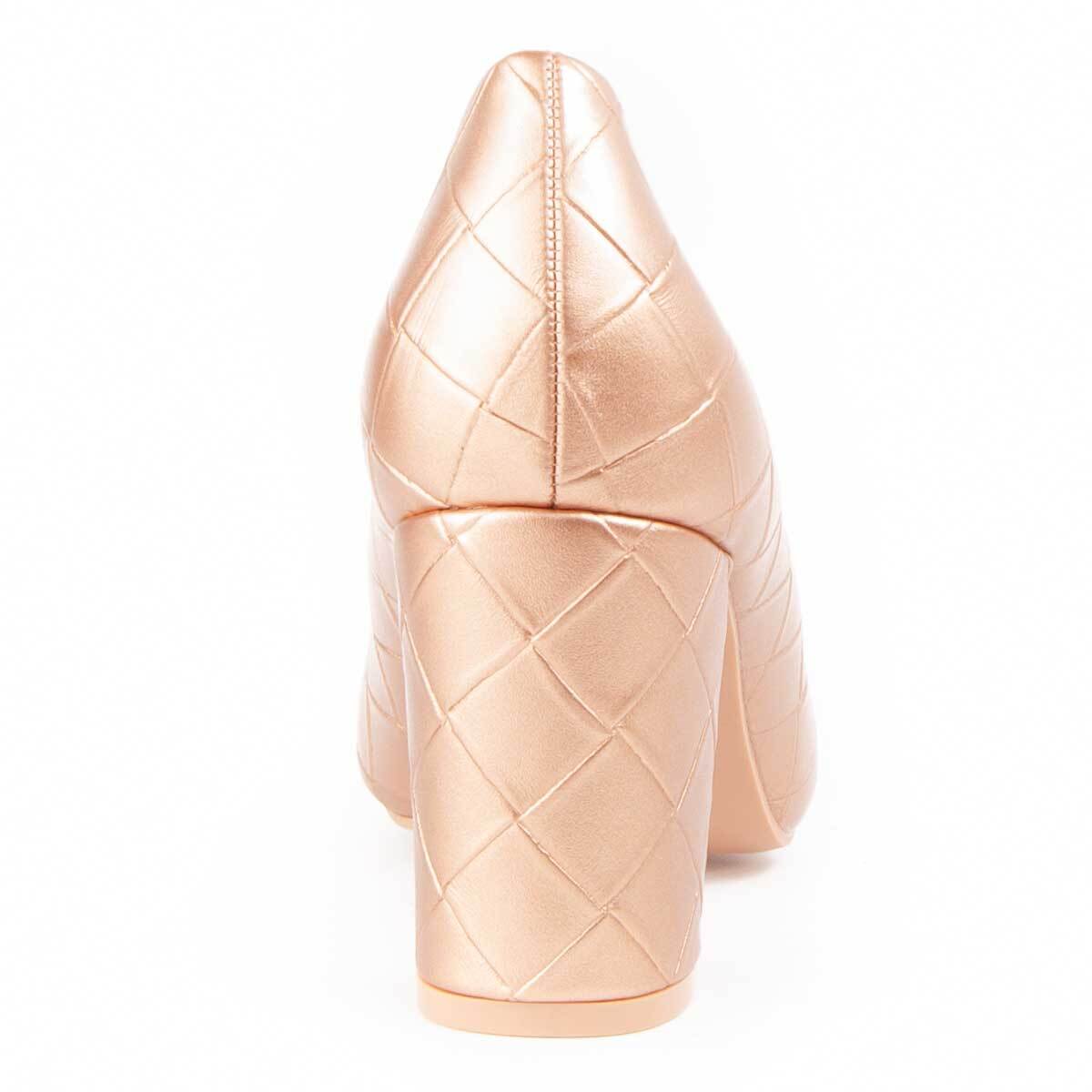 Zapato De Tacón - Dorado - Altura: 8 Cm