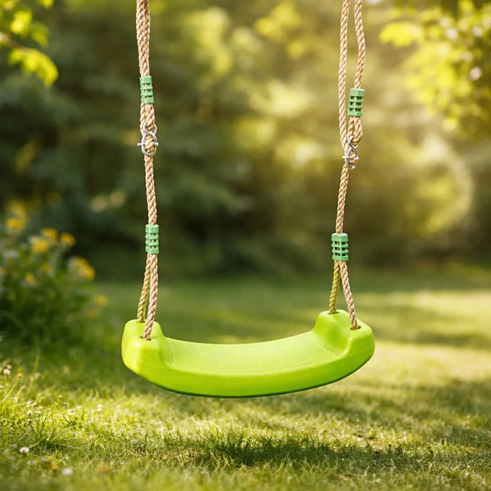 Balançoire plastique vert pour portiques de 1,90 à 2,50 m