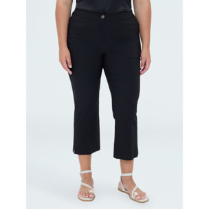 Fiorella Rubino - Pantaloni Kick Flare in tessuto stretch - Nero