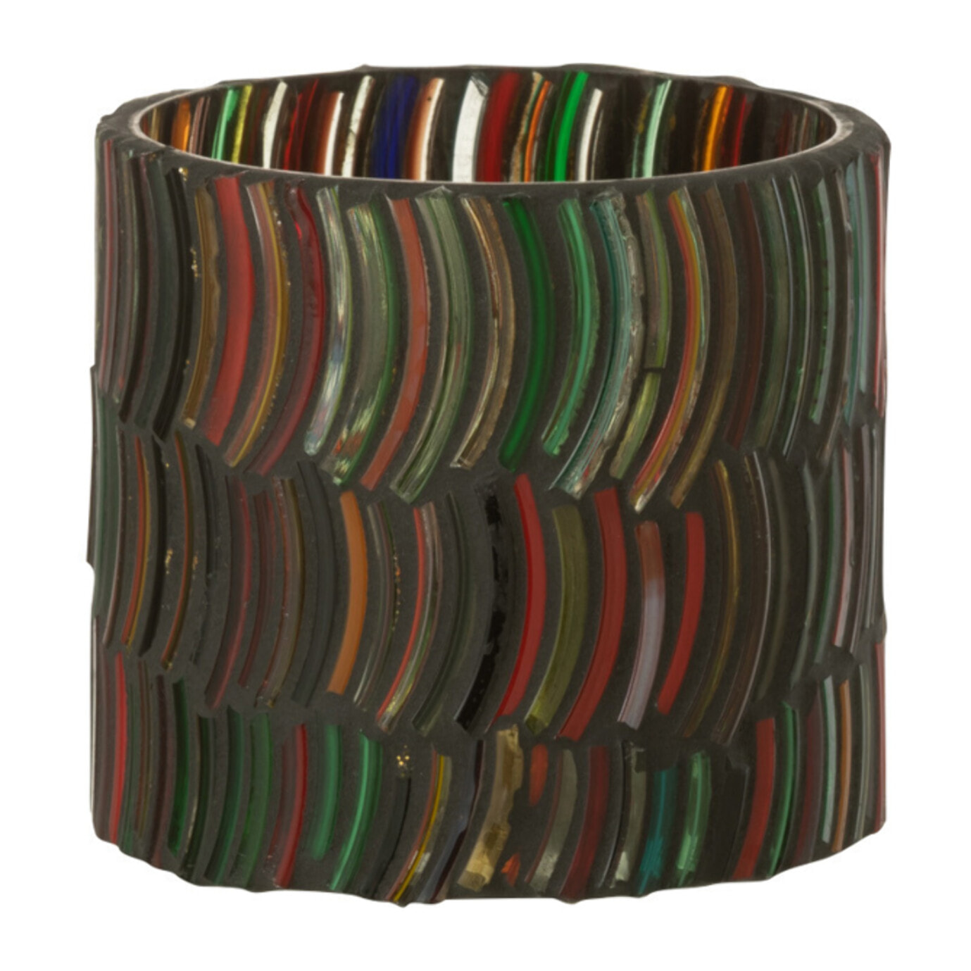 J-Line photophore Mosaic Courbe - verre - mix - small