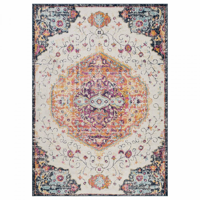 Tapis LAVU motif médaillon traditionnel oriental