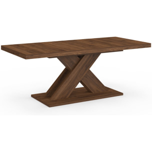 Table à manger extensible Alexia effet noyer 160-200cm