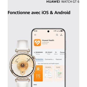 Montre connectée HUAWEI Watch GT6 41mm Blanc