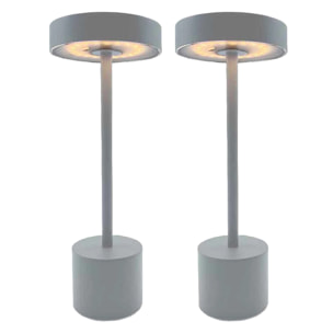 2 Lampe de table sans fil ROBY H30CM