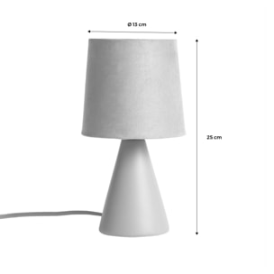 Lampe à poser céramique Alban beige Ø 13cm