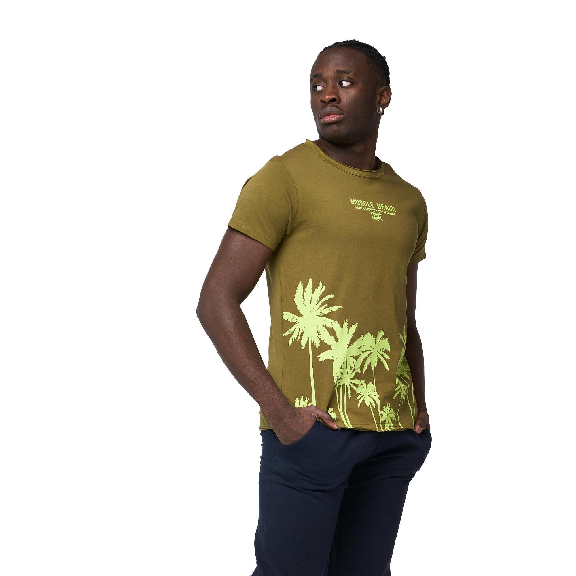 T-shirt a maniche corte stampata Leone Beach
