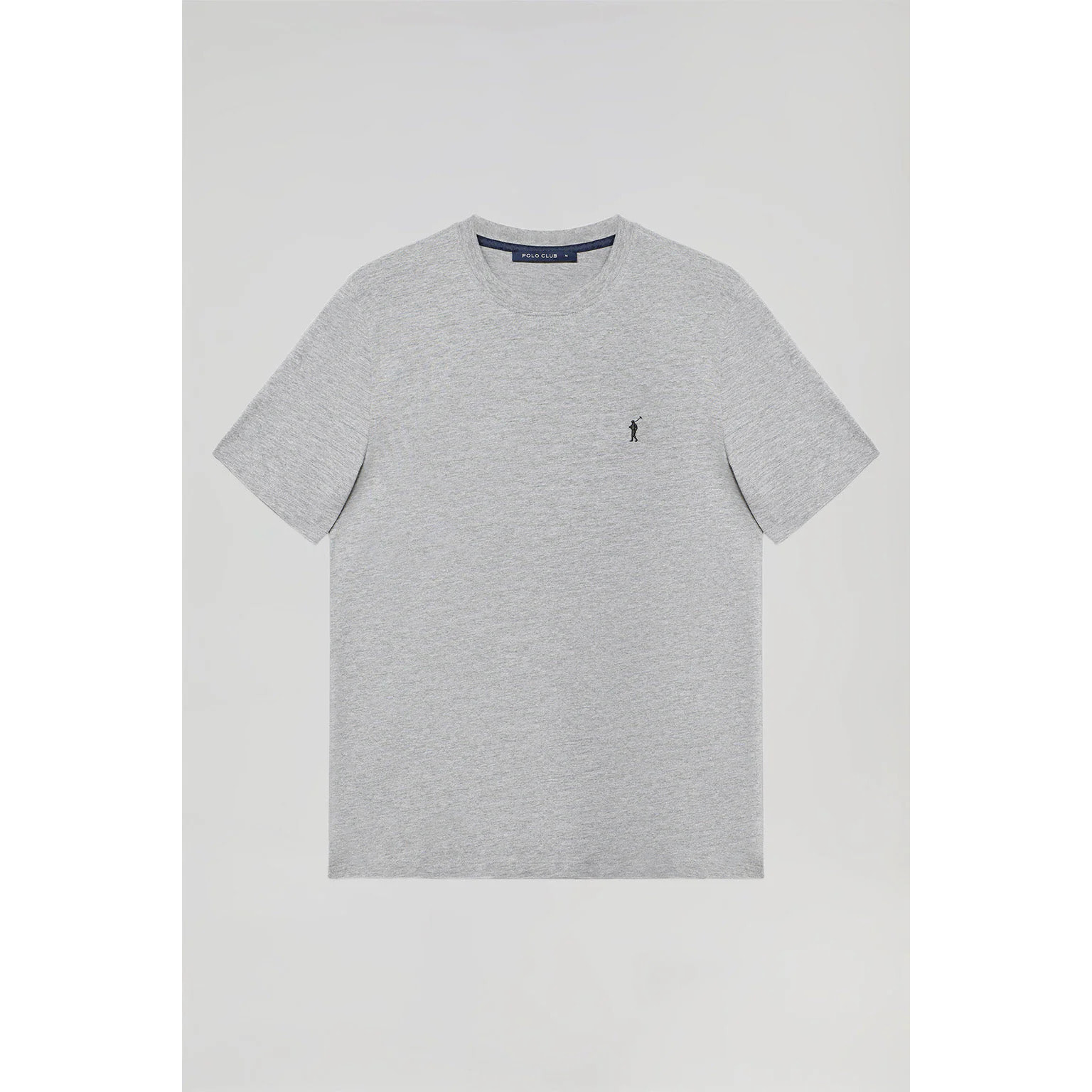 Maglietta basic grigio vigorè in cotone con logo Rigby Go