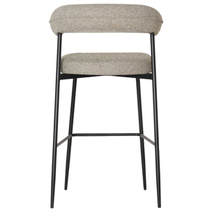 Lot de 2 tabourets de bar en tissu vert chiné THEA