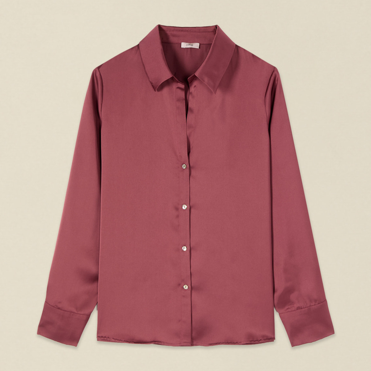 Oltre - Camicia in raso - Bordeaux