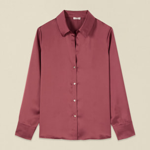 Oltre - Camicia in raso - Bordeaux