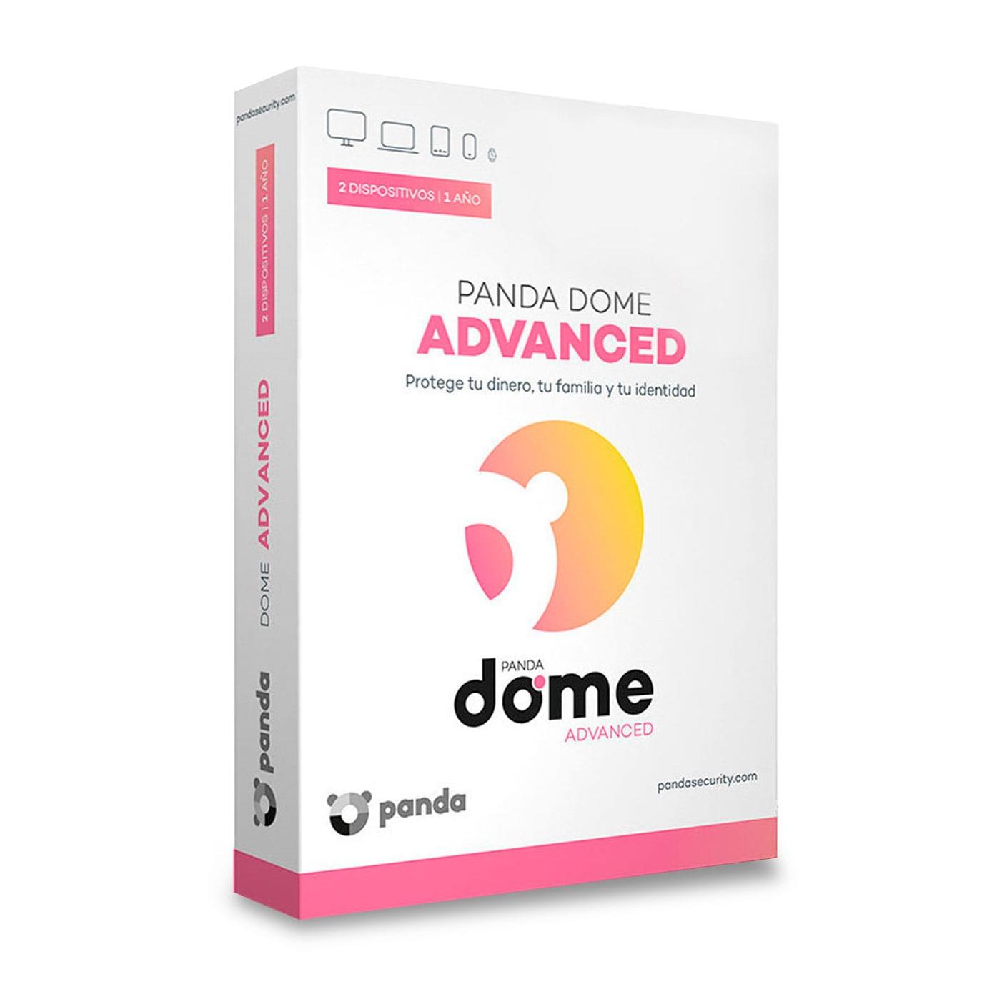 Panda dome advanced Antivirus 2 licencias de 1 año para Windows Mac Android e iOS