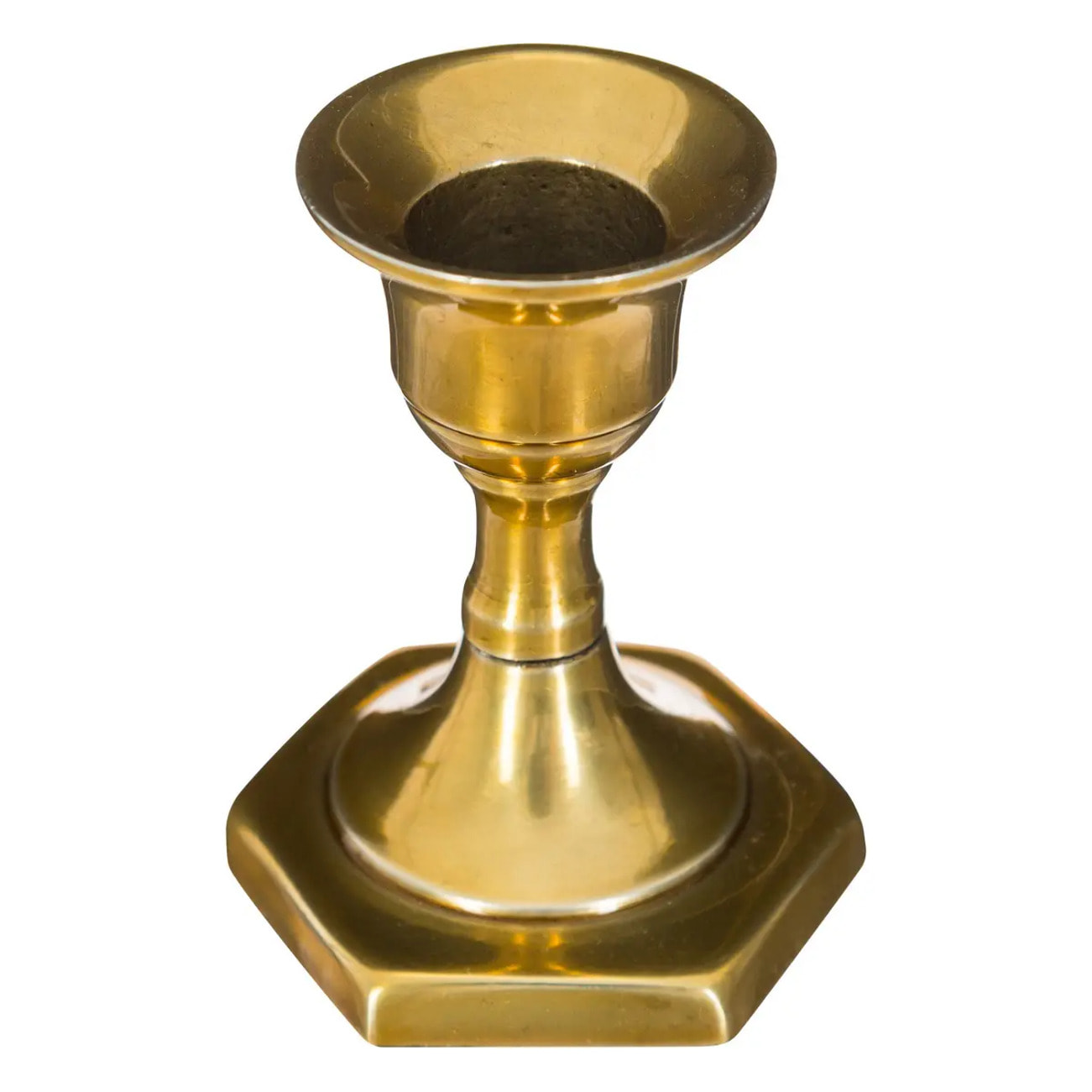 Bougeoir métal doré H7,5cm