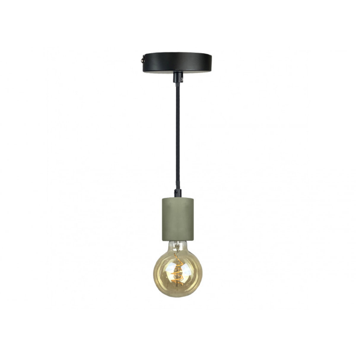 Suspension lumineuse en béton vert - PRAO 284