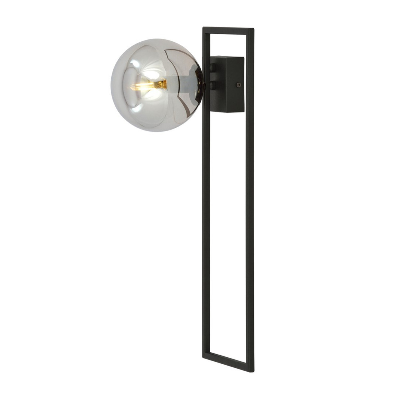 Lampada da soffitto Imago in acciaio nero e vetro grafite
