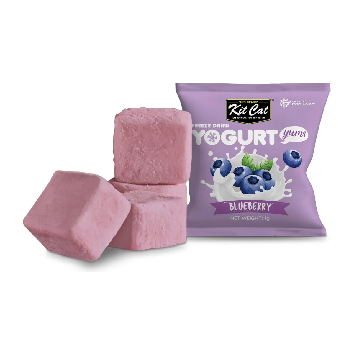 Kit Cat Yogurt Yums Liofilizado Arándano 10g (10 unidades)