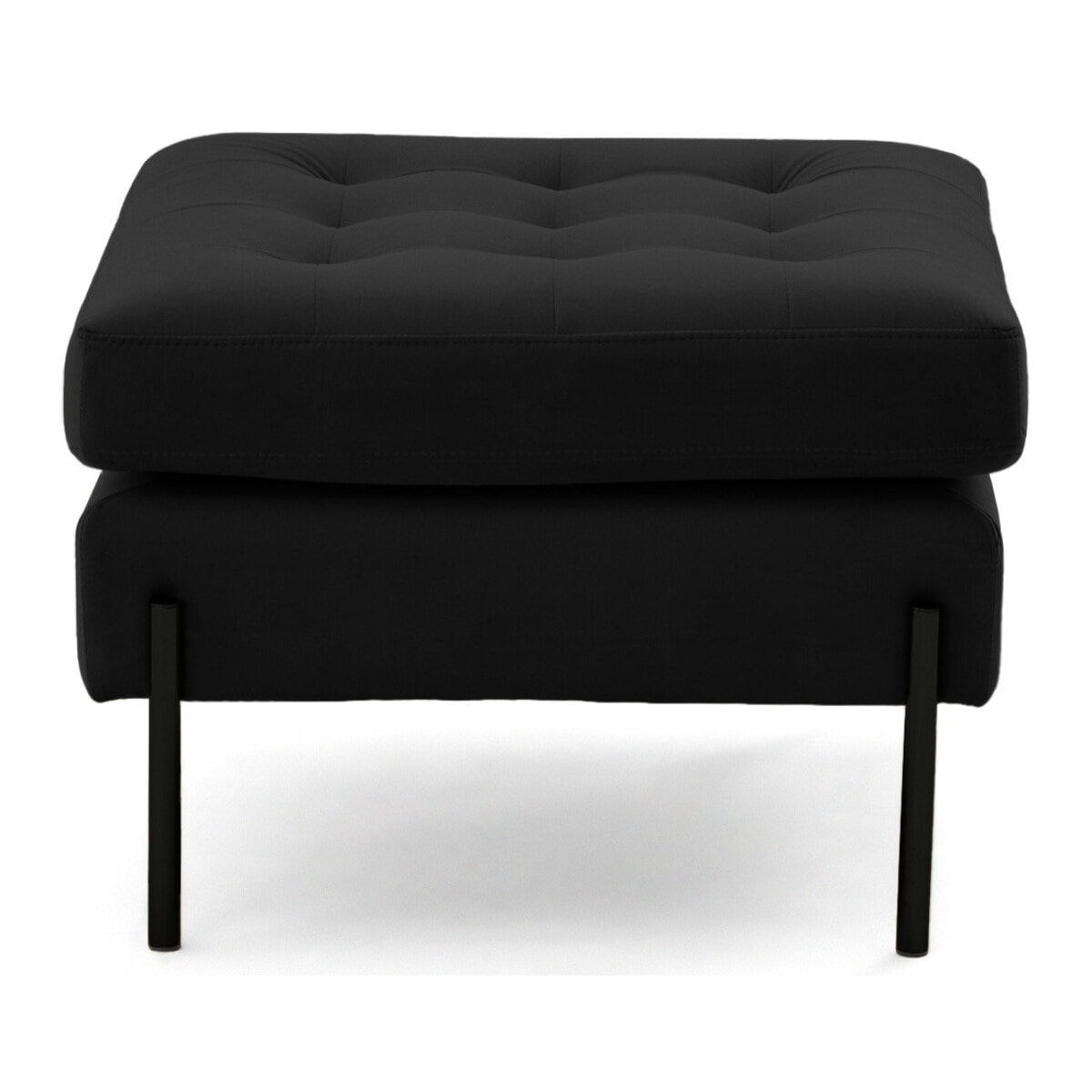 Isaure - pouf en velours - Noir