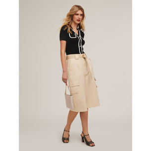 Motivi - Bermudas con bolsillos cargo - Beige