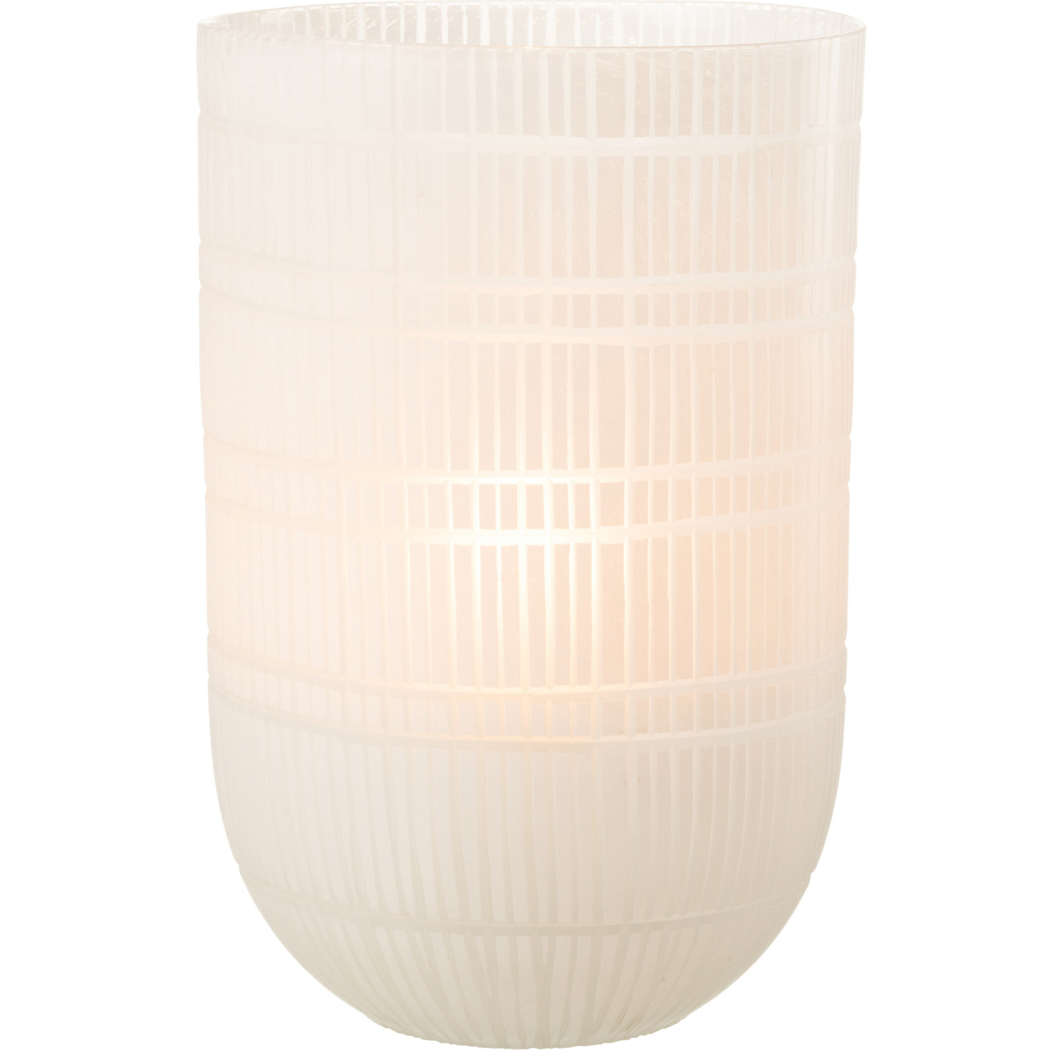 J-Line vase Rond Taille - verre - blanc - 36 cm de hauteur