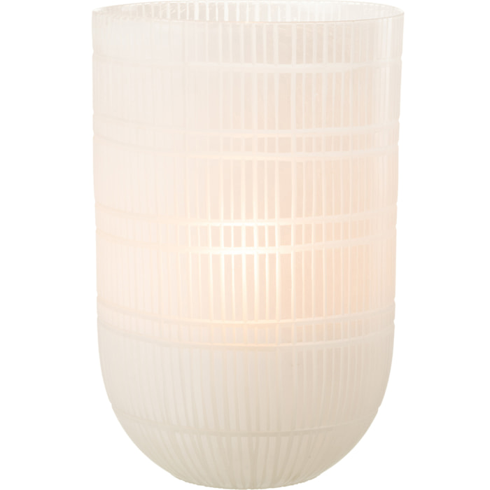 J-Line vase Rond Taille - verre - blanc - 36 cm de hauteur
