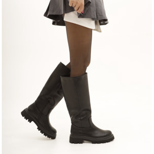 STIVALE LISCIO OVERSIZE CHOCOLA' NERO