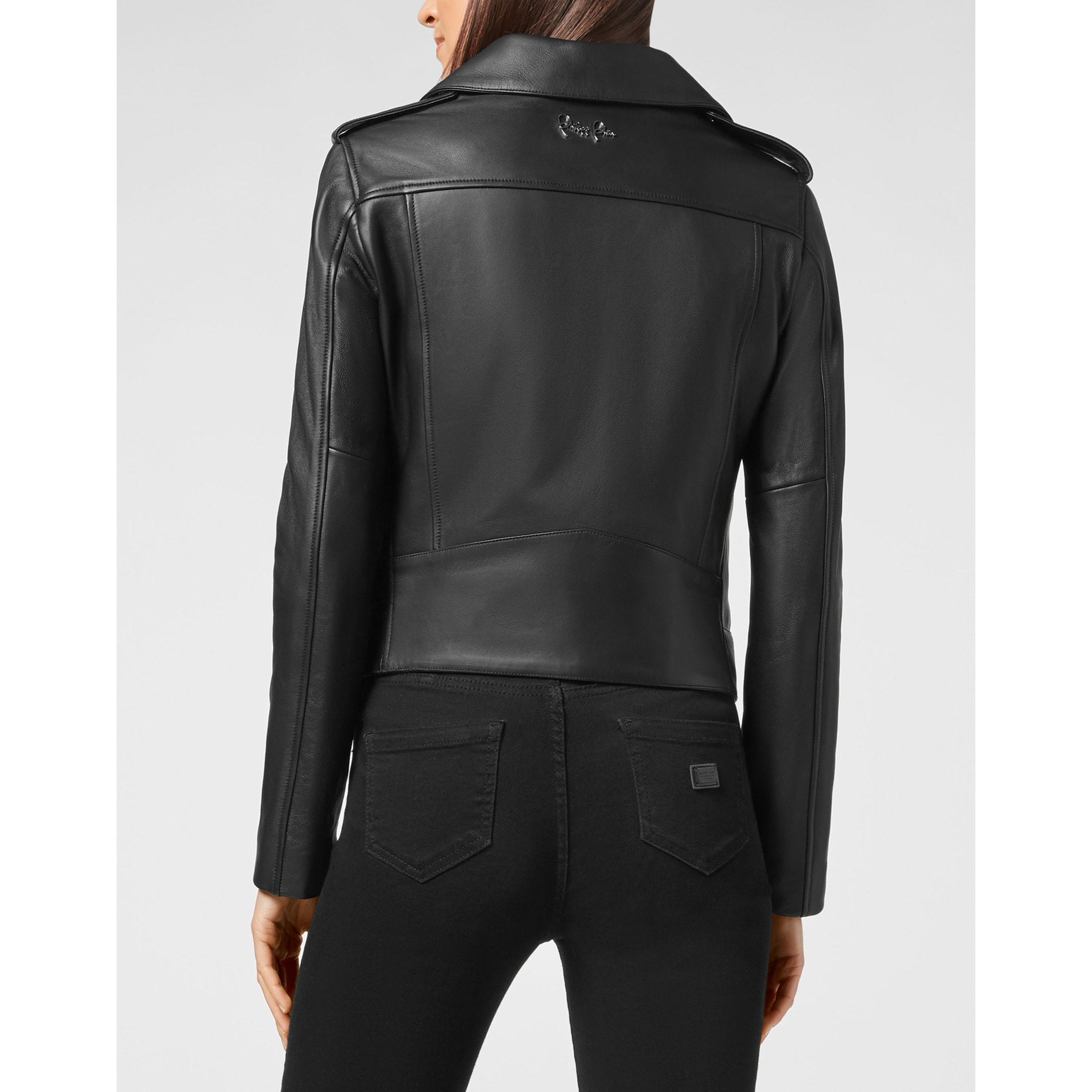 PHILIPP PLEIN Giacca biker in pelle