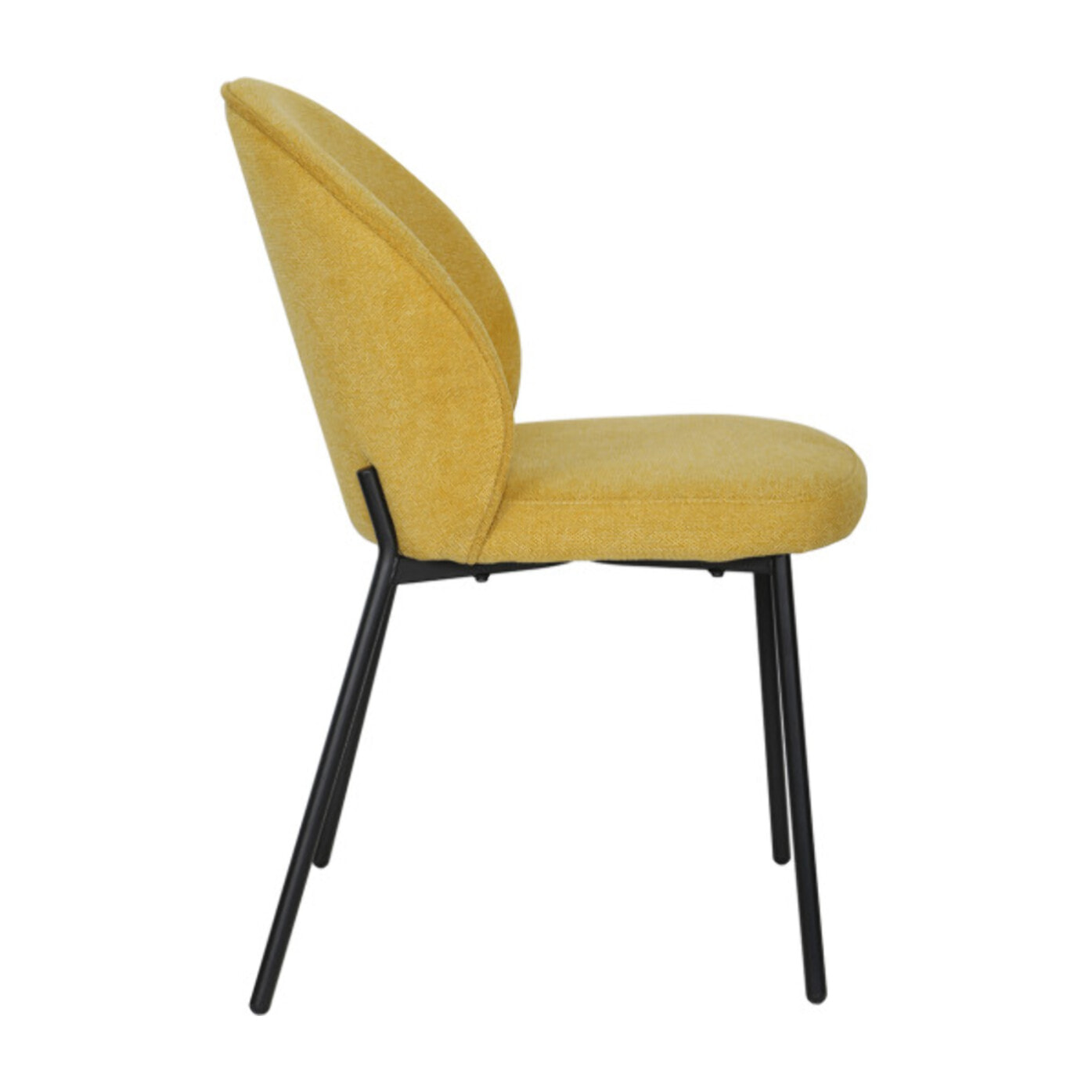 Chaise épurée en tissu avec pieds fins en métal - MARTHA