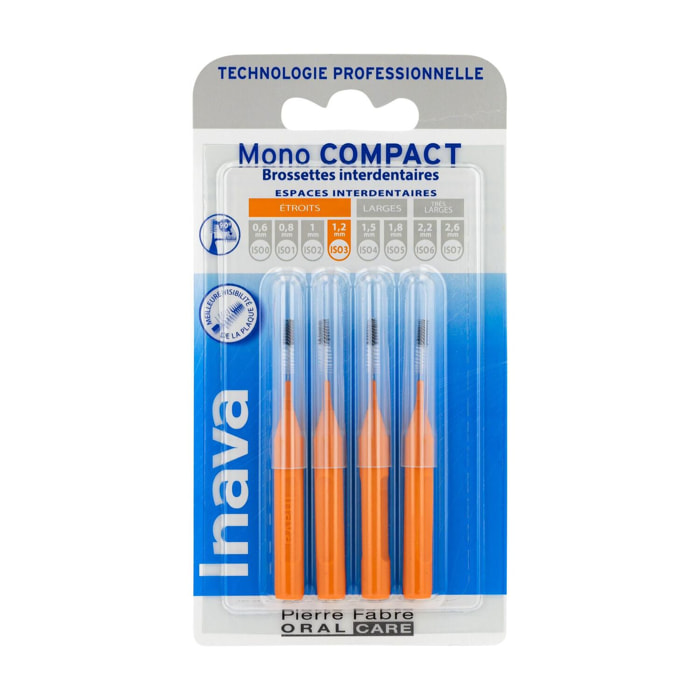 Inava MonoCompact - Brossette Interdentaire Orange (ISO 3)