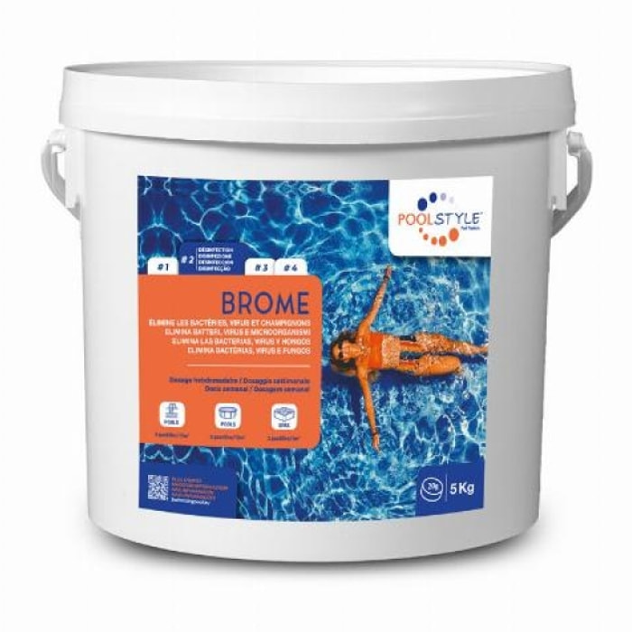 Seau de 5kg de Bromine C/4 P/84 POOLSTYLE - PSL-500-0001