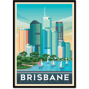 Affiche - Brisbane - Olahoop Travel Posters
