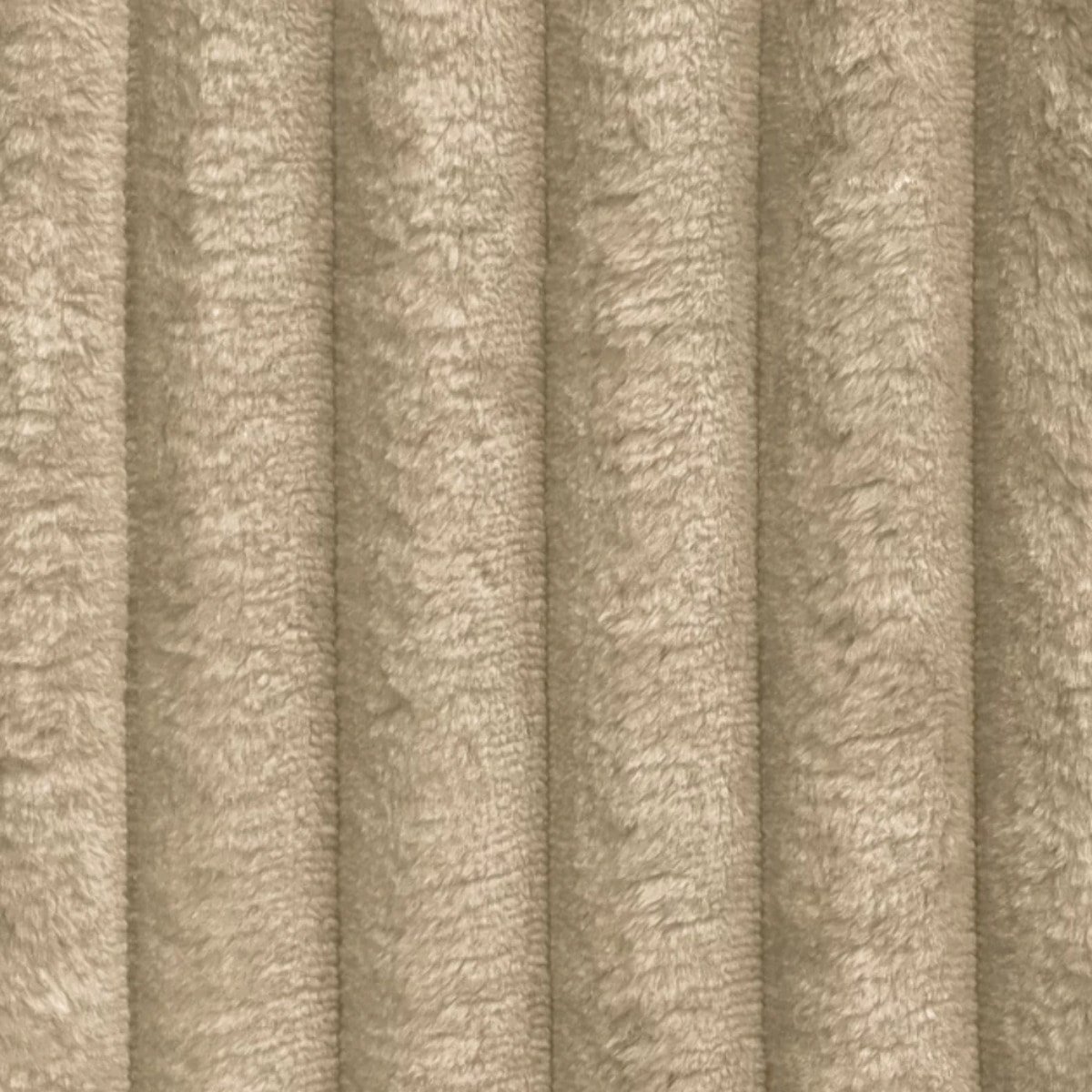 CAMELIA - Canapé 3 places en velours côtelé épais taupe