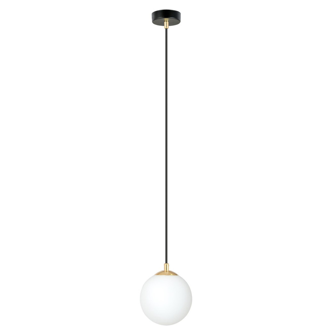 Lampada a sospensione ROYAL in acciaio nero e vetro