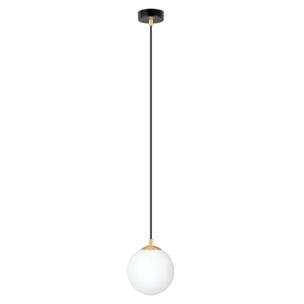 Lampada a sospensione ROYAL in acciaio nero e vetro