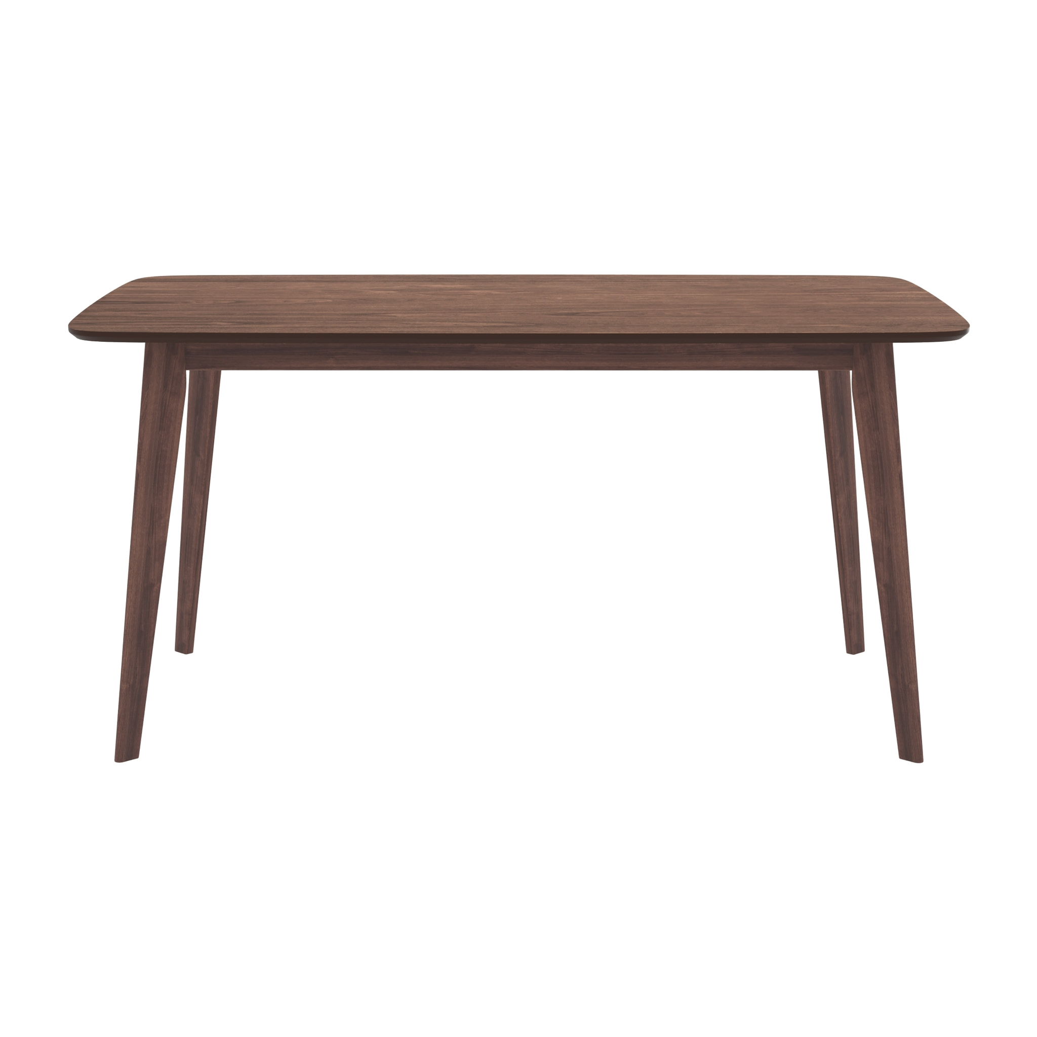 Table rectangulaire 6 personnes en bois foncé 150 cm - Oman