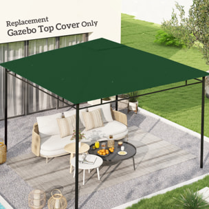 Toile de rechange pour pavillon tonnelle tente 3 x 3 m polyester haute densité 180 g/m² revêtement PA anti-UV vert
