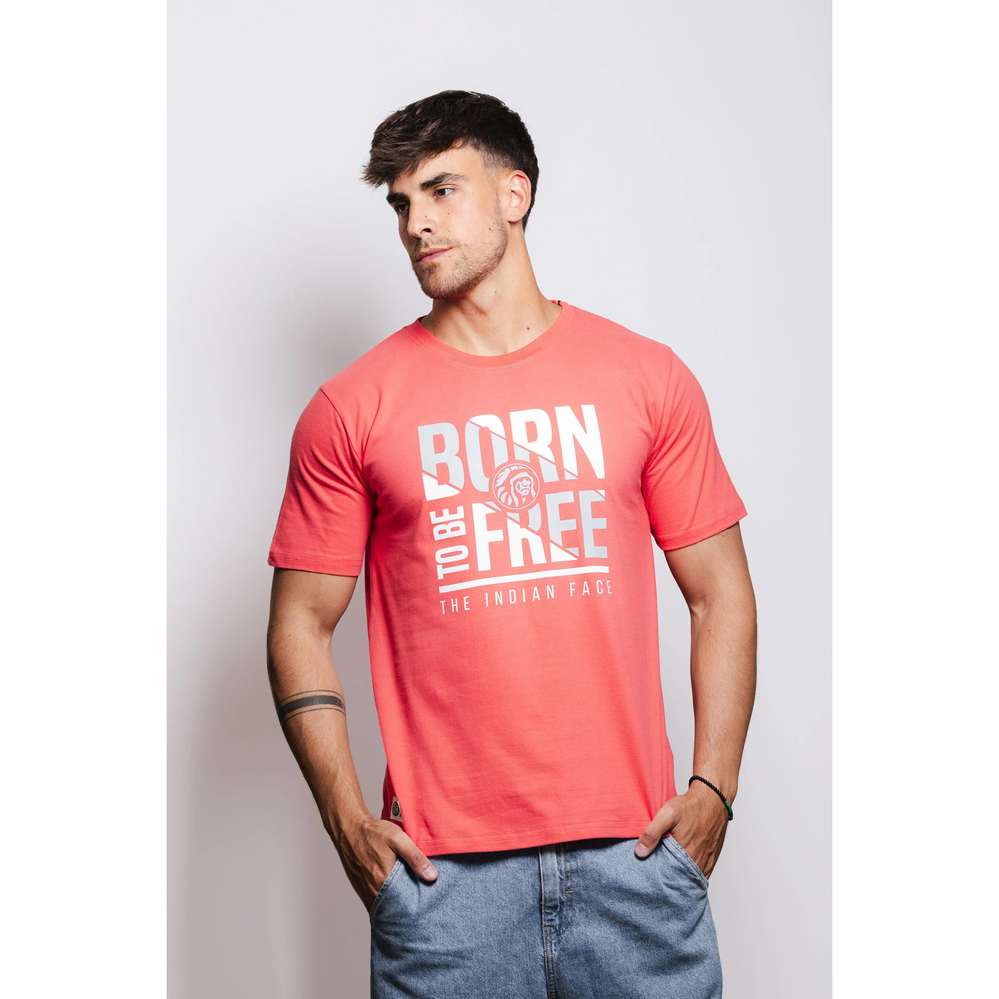 Camisetas para hombre, mujer y niño The Indian Face Born to be Free Red