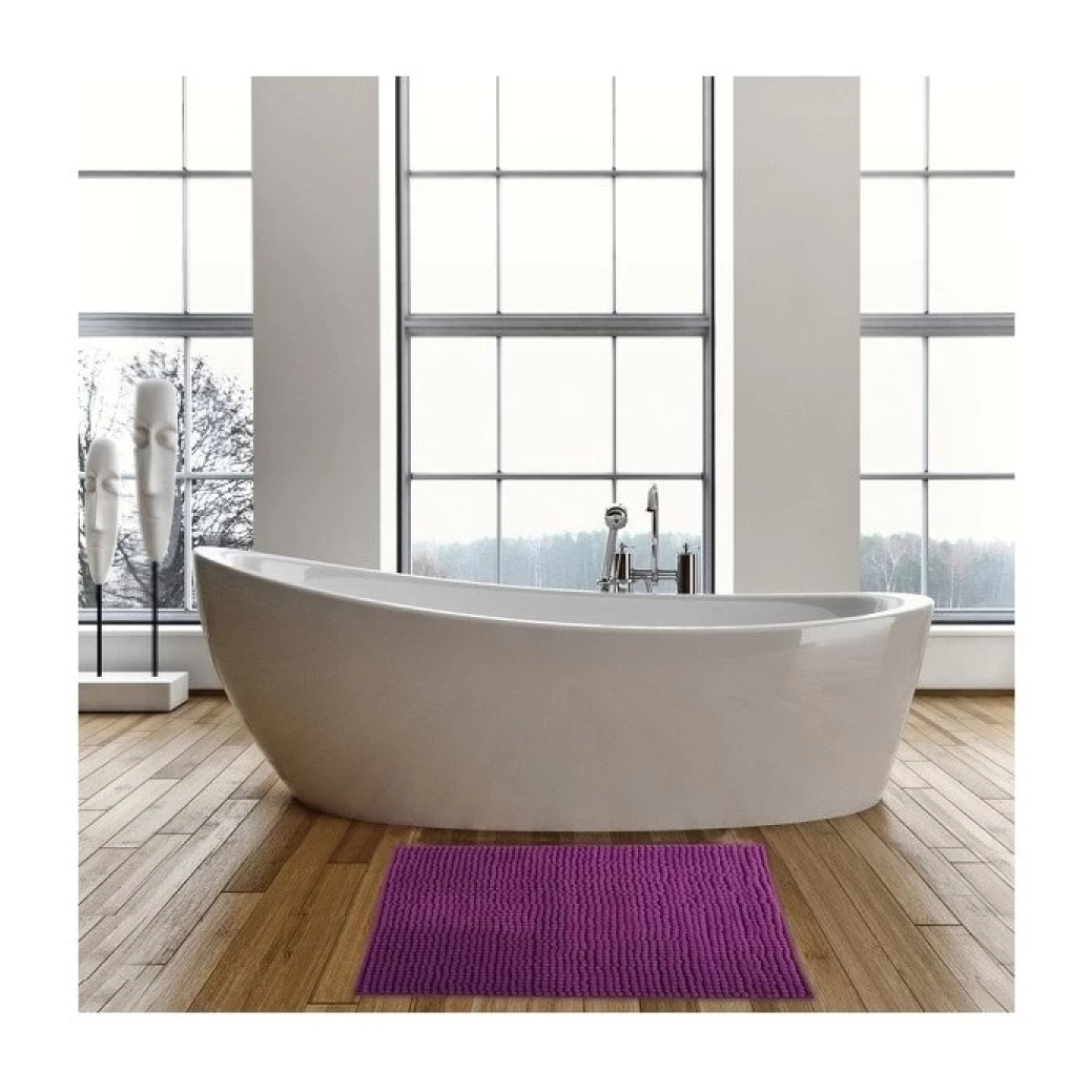 Tapis de bain Microfibre CHENILLE 60x90cm Violet MSV