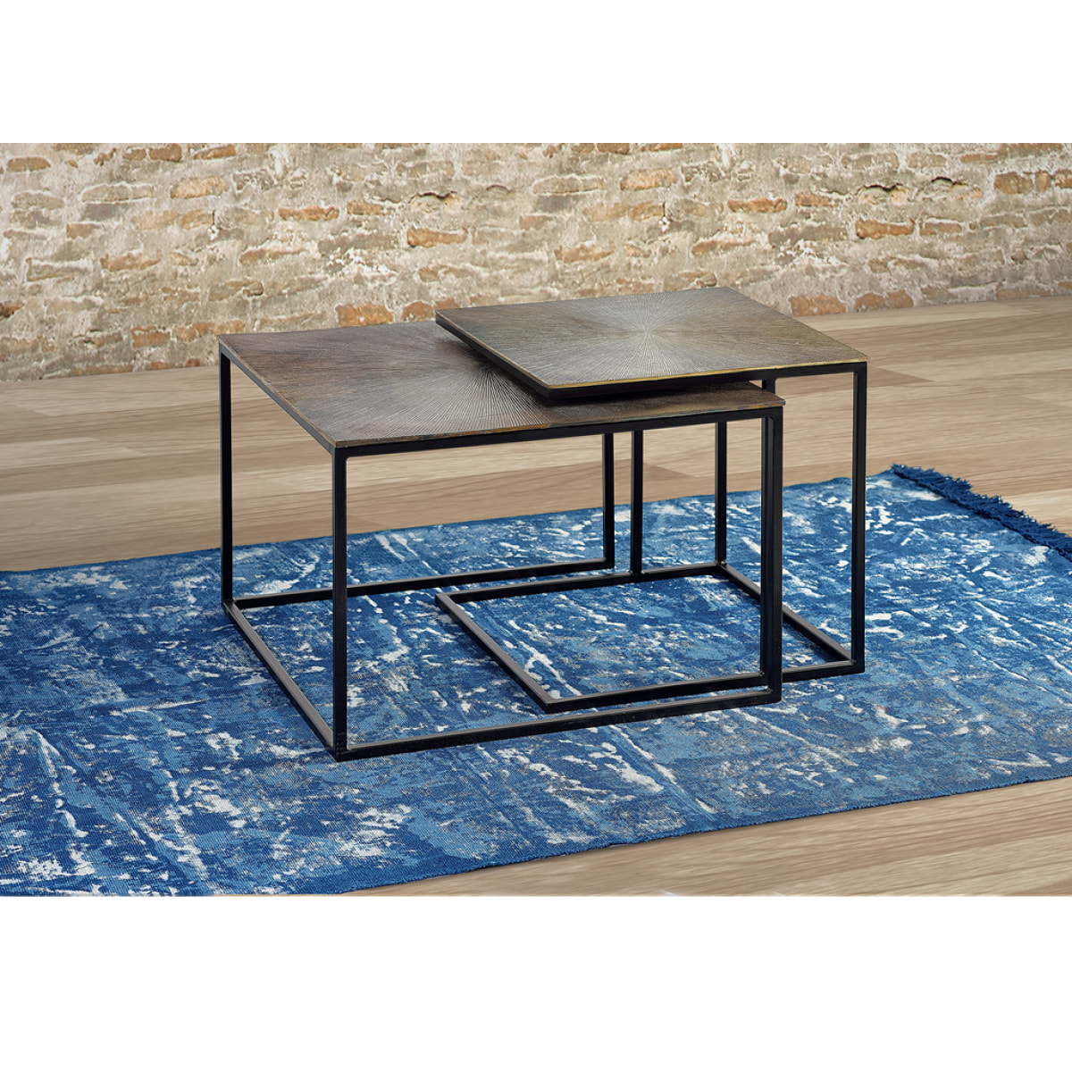 Ensemble de 2 tables basse 41x62x62cm