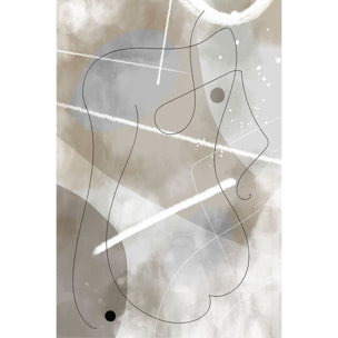 Tableau abstrait et soft line n°1 Toile imprimée